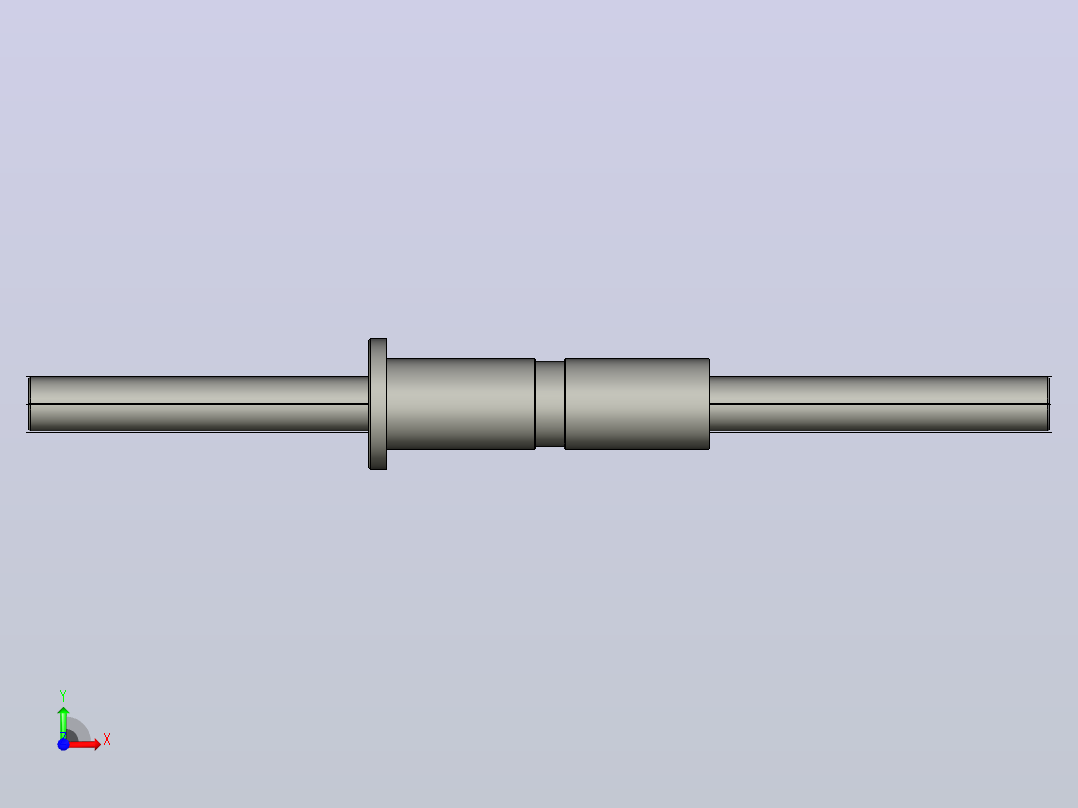 DKFZD5020-6滚珠丝杆3D模型前视图