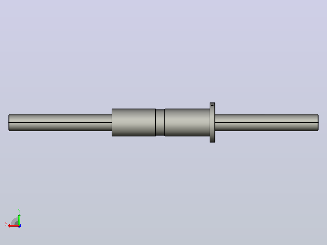 DKFZD5020-6滚珠丝杆3D模型后视图