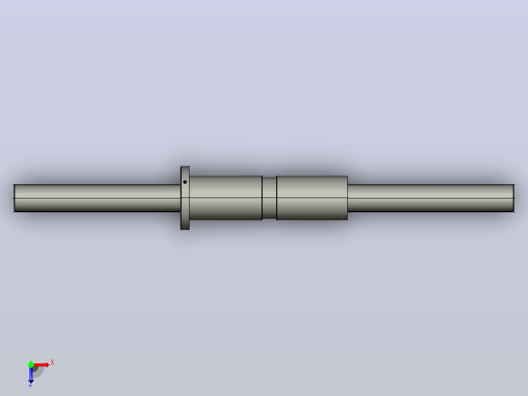 DKFZD5020-6滚珠丝杆3D模型俯视图