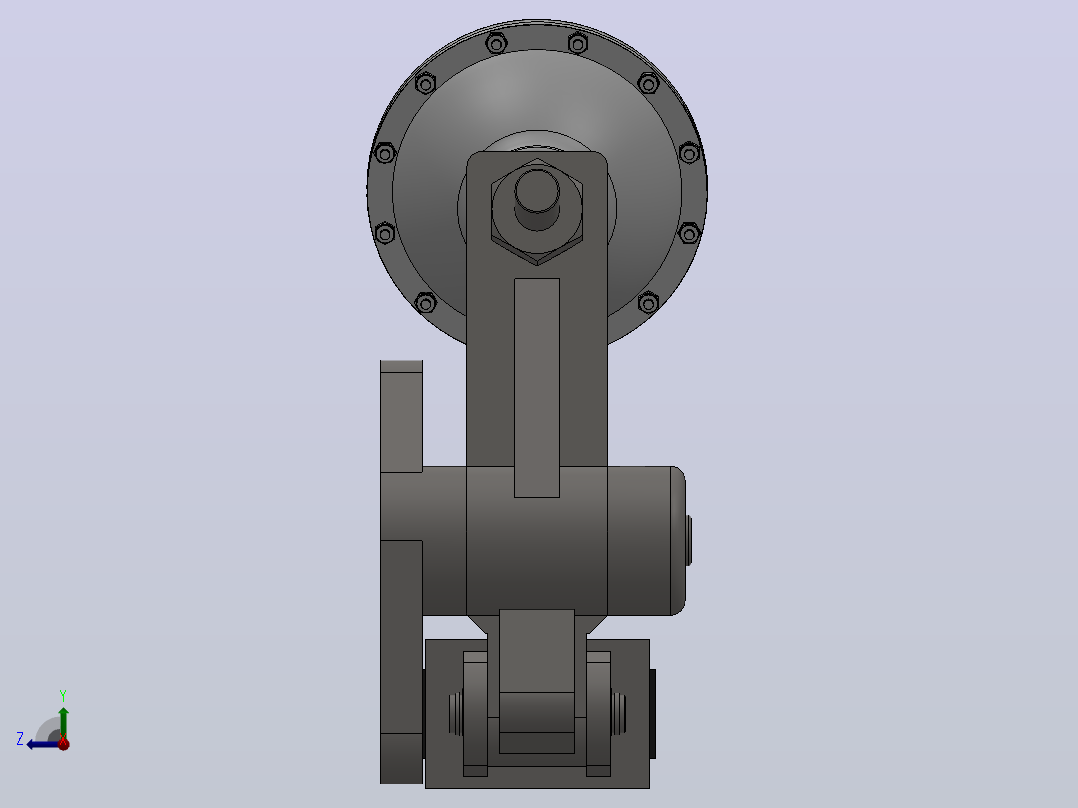PDCA气动盘式制动器PDCA4 457×12.7-540主视图