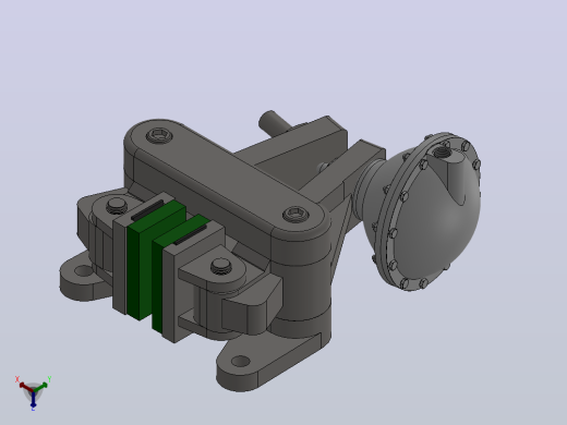 PDCA气动盘式制动器PDCA4 457×12.7-540正等轴测缩略图