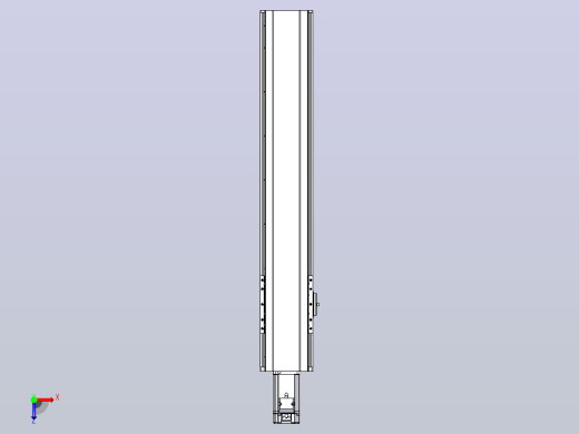 日规模组半封闭丝杆TPA-HNR-120D-1610C-L550-M-Y-P40-N3俯视缩略图