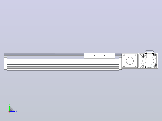 皮带直线轴半封闭可选导轨TPA-HNB-120D-110-L250-MR-Y-P40-N3左视缩略图