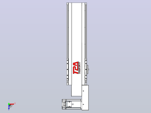 皮带直线轴半封闭可选导轨TPA-HNB-120D-110-L250-MR-Y-P40-N3俯视缩略图