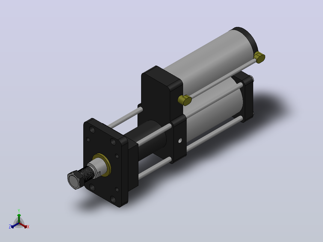 MPT-5T系列标准型[MPT-80-50-10-5T-M2-S1-0°]气压增压缸主视图