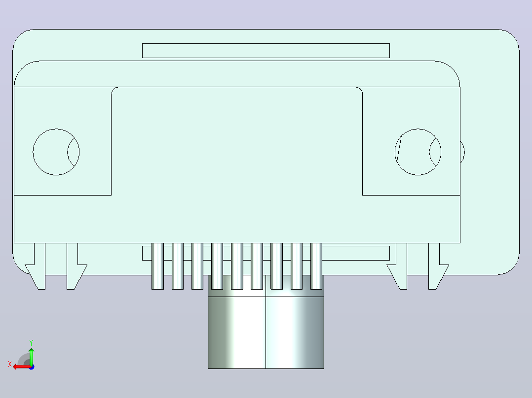 RS232 线及卧式插座后视图