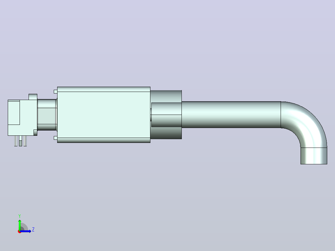 RS232 线及卧式插座左视图
