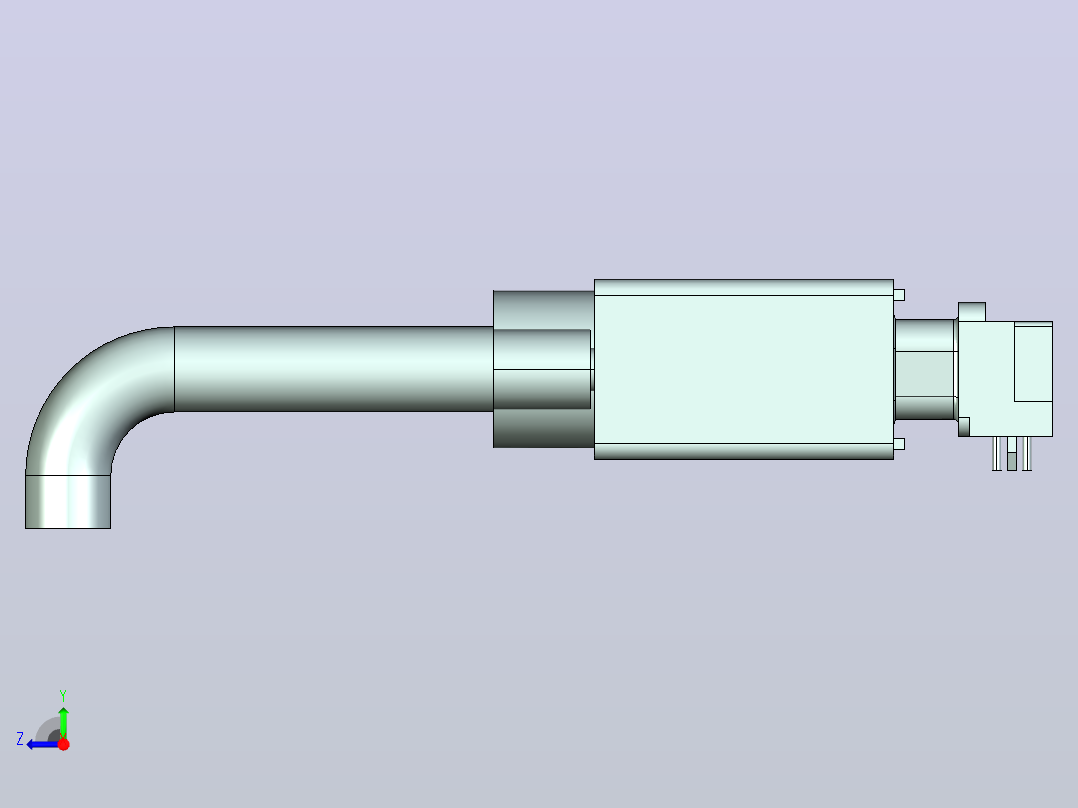 RS232 线及卧式插座右视图