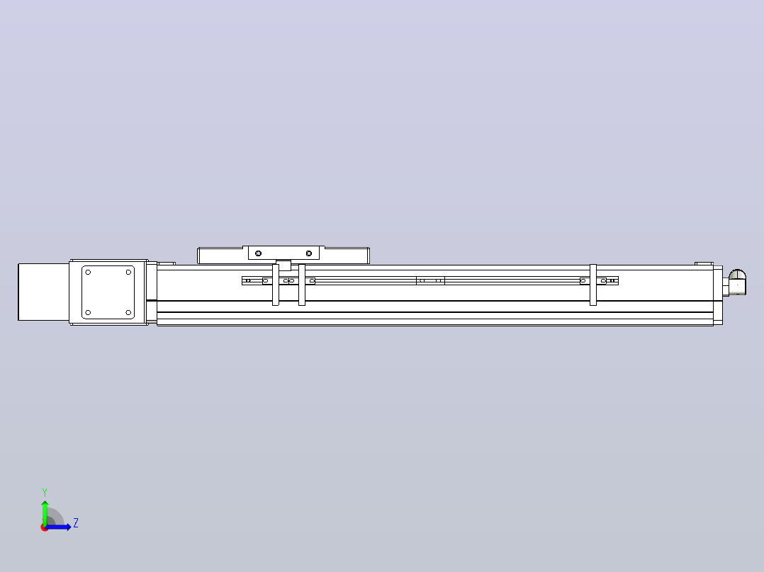 MCB10无尘皮带滑台[MCB10-L32-300-R-100W-C3]左视图