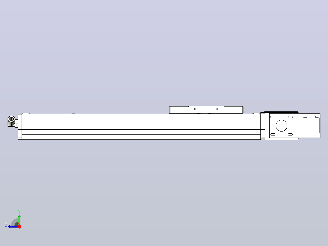 MCB10无尘皮带滑台[MCB10-L32-300-R-100W-C3]右视图