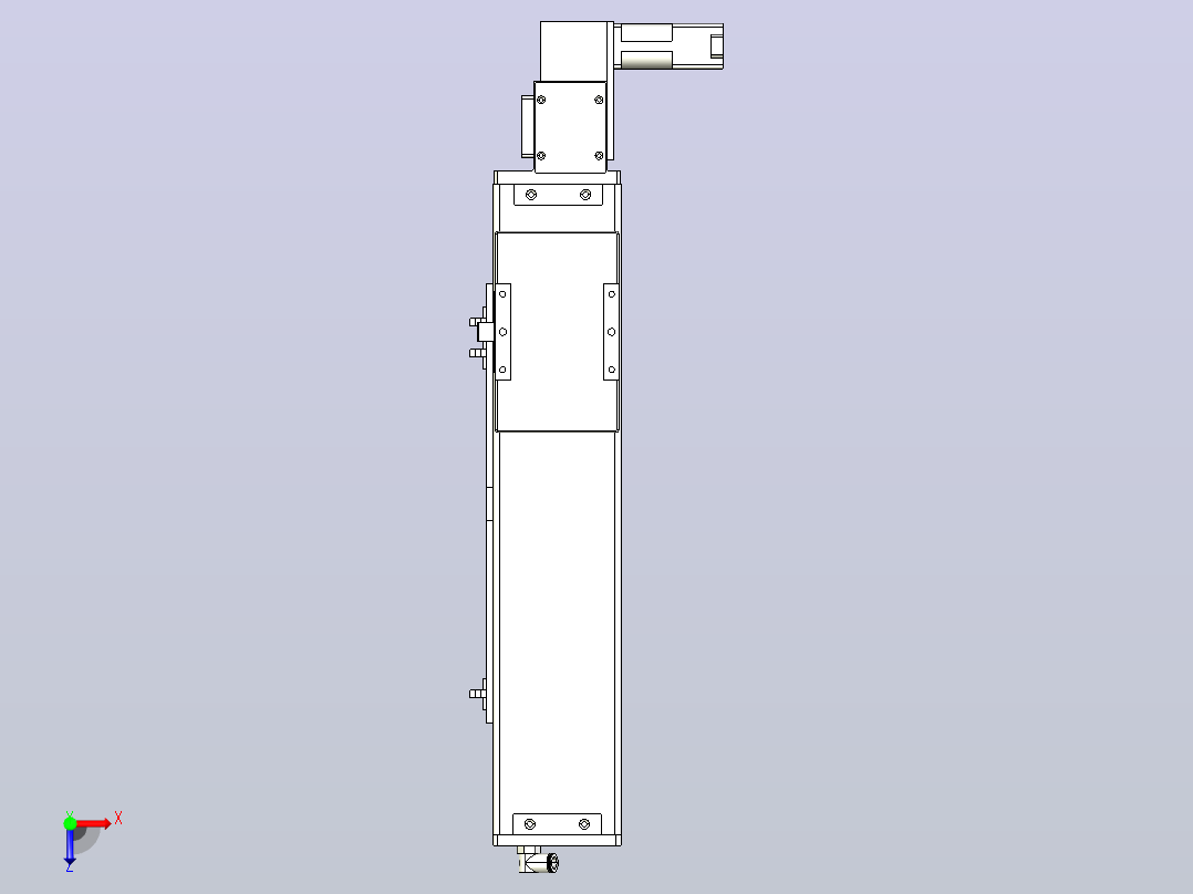 MCB10无尘皮带滑台[MCB10-L32-300-R-100W-C3]俯视图