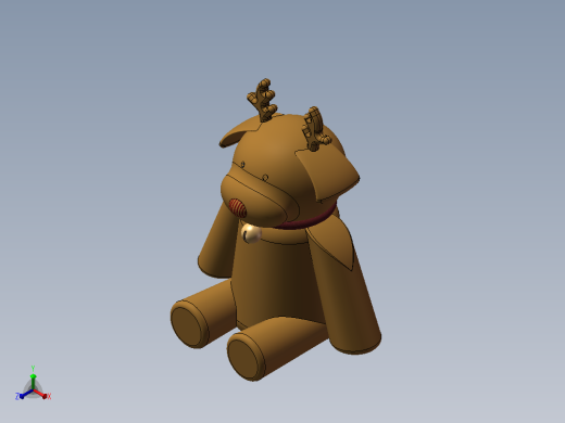 布偶麋鹿玩具正等轴测缩略图