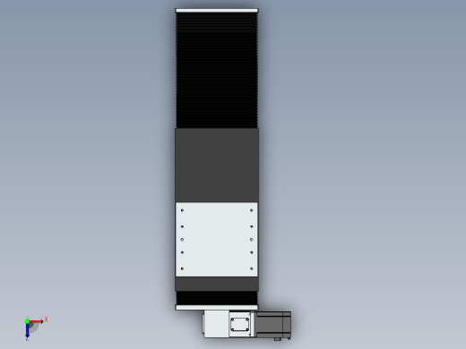 直线模组DMBF220-LTCR（左折直连带电机座）[DMBF220-L45S500-DT750-A2U-LTCR]俯视缩略图