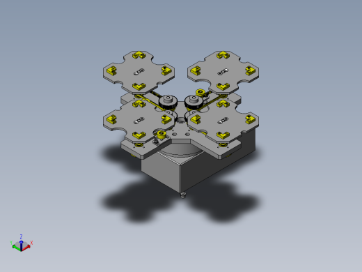 工件在分割器上90度同步旋转夹具