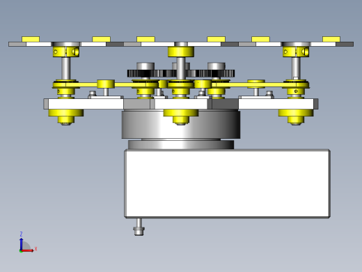 工件在分割器上90度同步旋转夹具右视缩略图