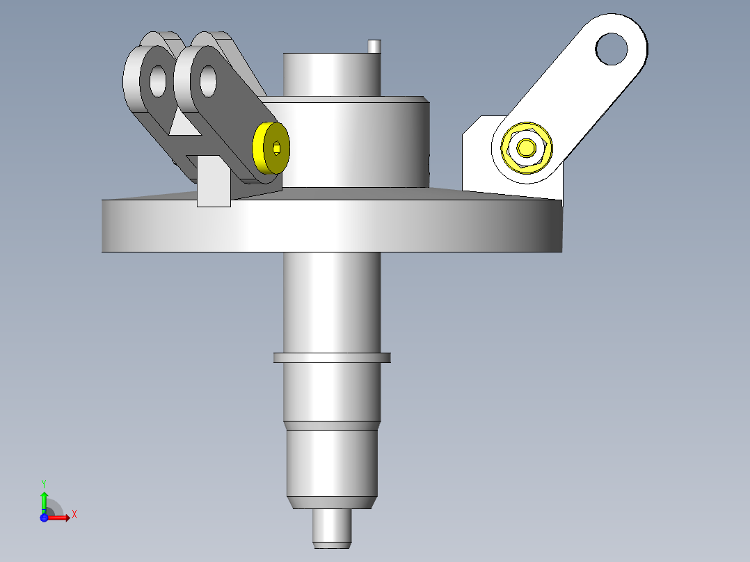 薄型圆板旋转夹紧机构前视图