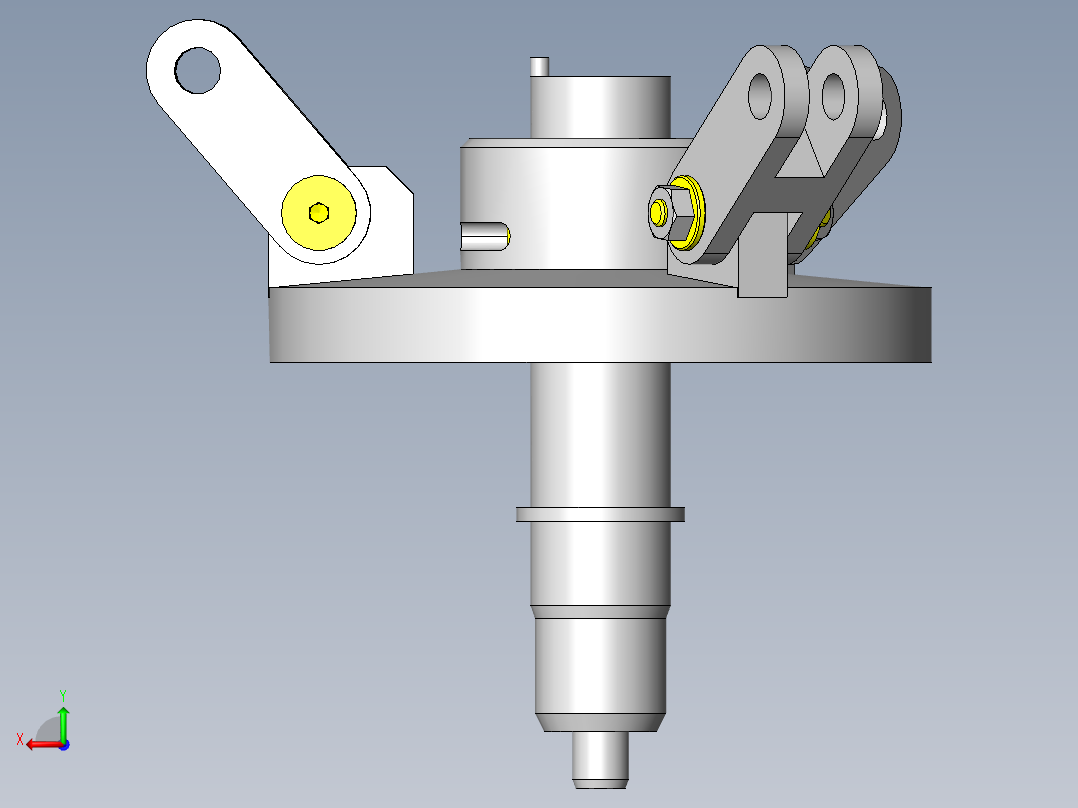 薄型圆板旋转夹紧机构后视图
