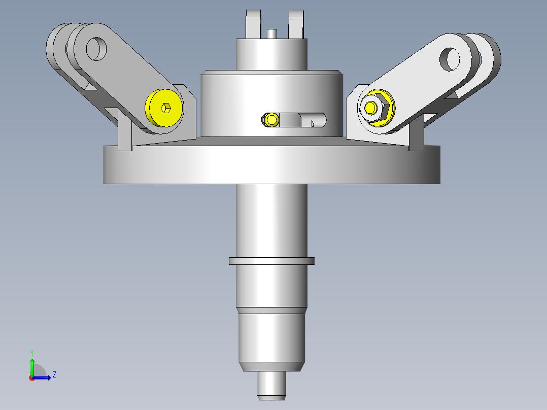 薄型圆板旋转夹紧机构左视图