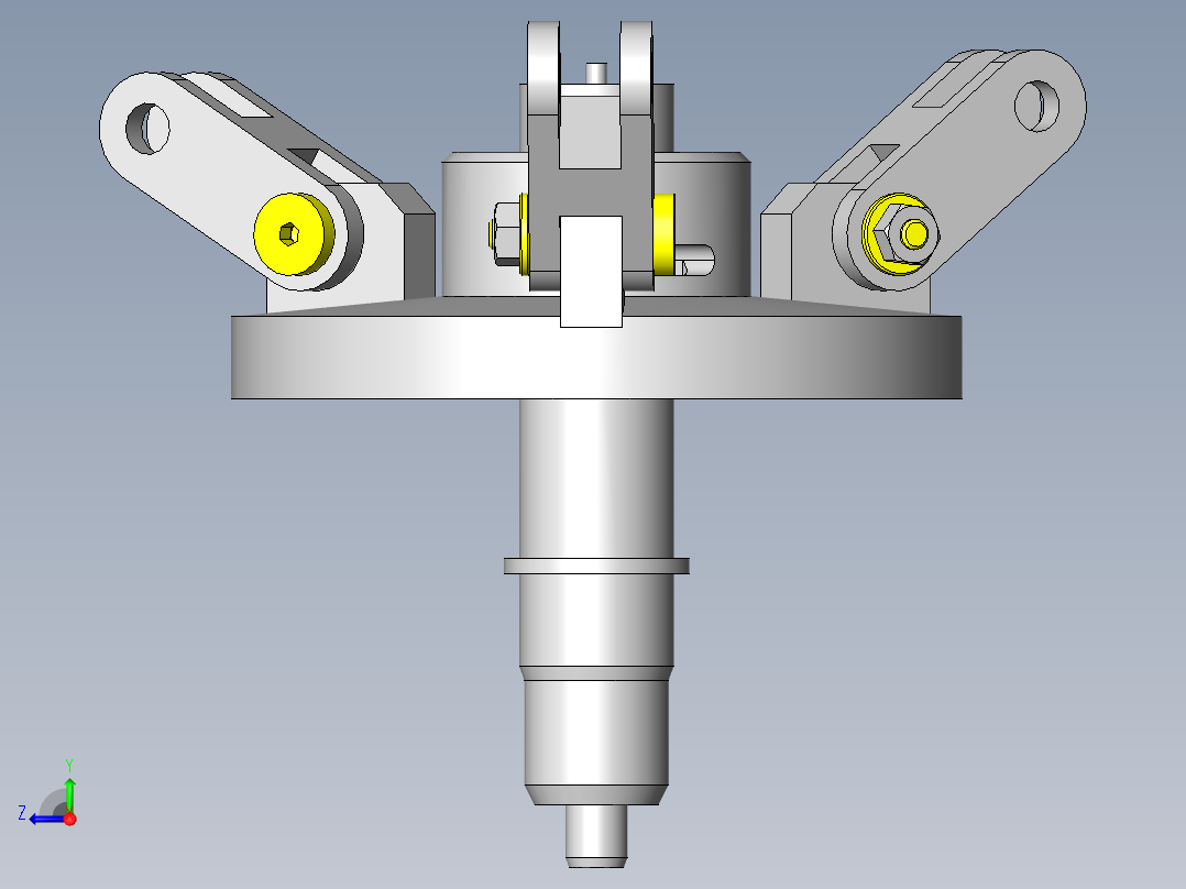 薄型圆板旋转夹紧机构右视图