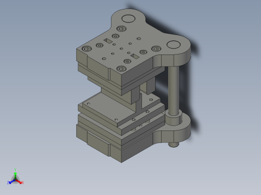 加固支架弯曲冲孔复合模