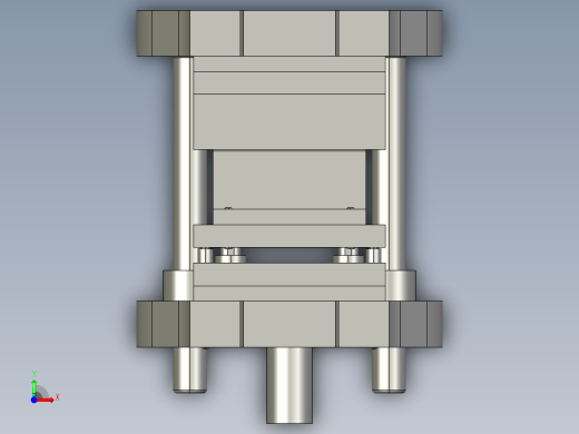 加固支架弯曲冲孔复合模前视缩略图