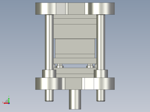 加固支架弯曲冲孔复合模后视缩略图