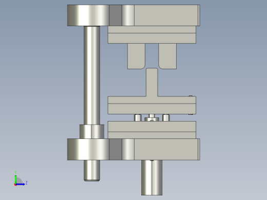 加固支架弯曲冲孔复合模左视缩略图