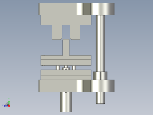 加固支架弯曲冲孔复合模右视缩略图