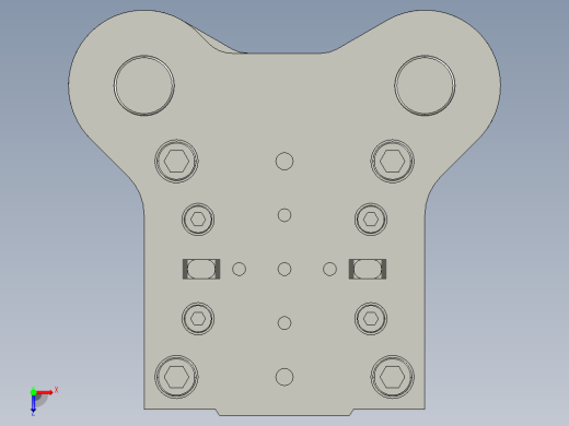加固支架弯曲冲孔复合模俯视缩略图