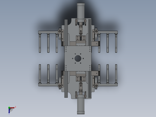 袋式码垛机器人抓具 3D图俯视缩略图