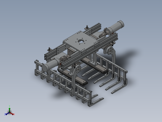 袋式码垛机器人抓具 3D图正等轴测缩略图