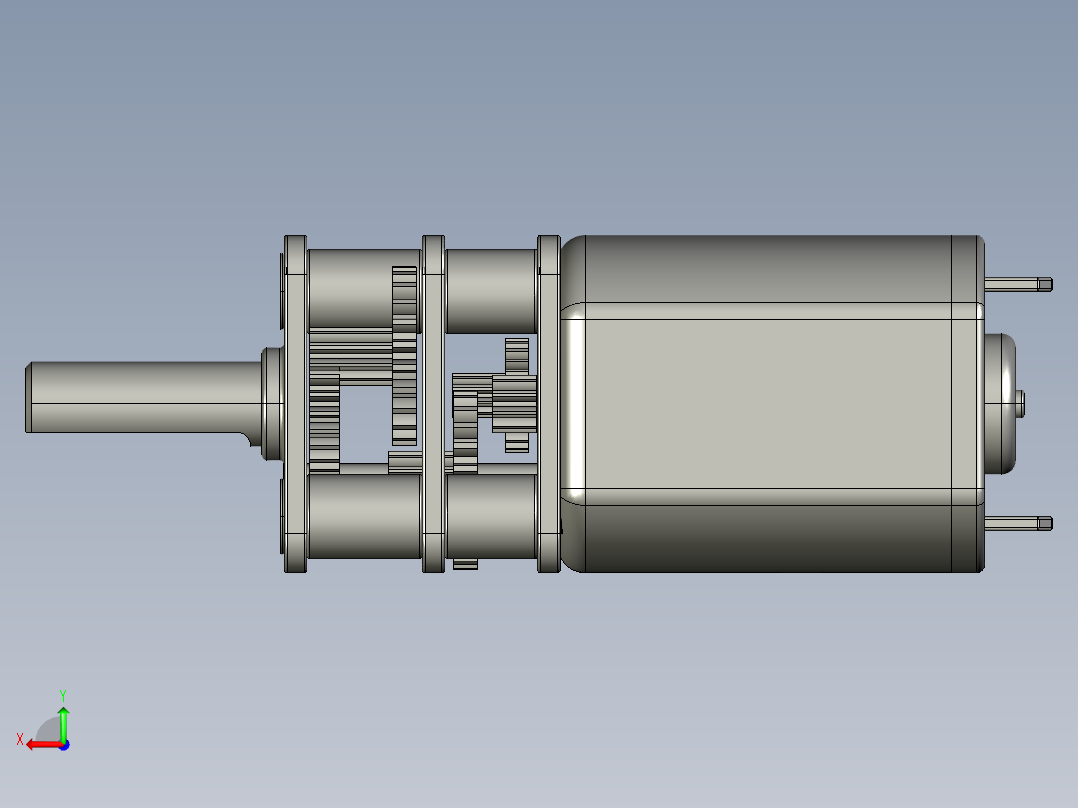 齿轮马达 后视图