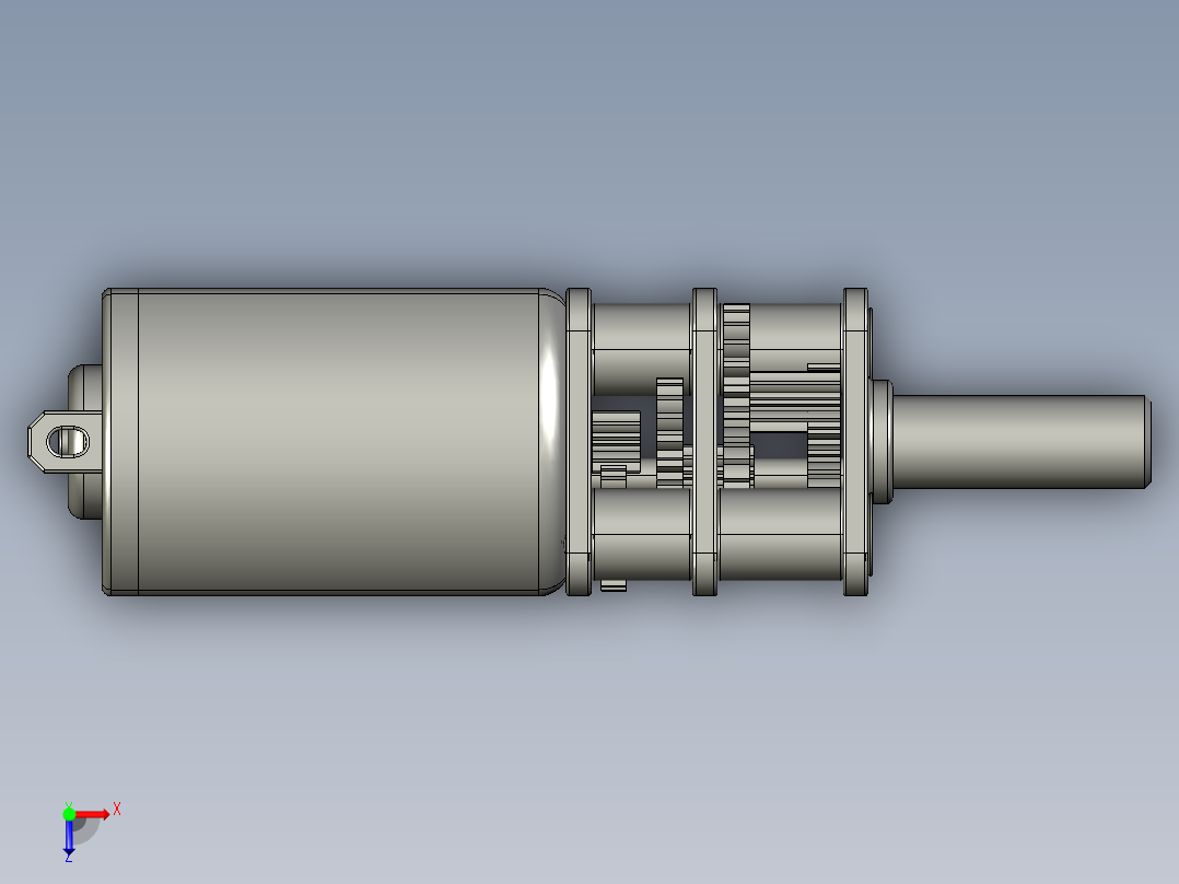 齿轮马达 俯视图