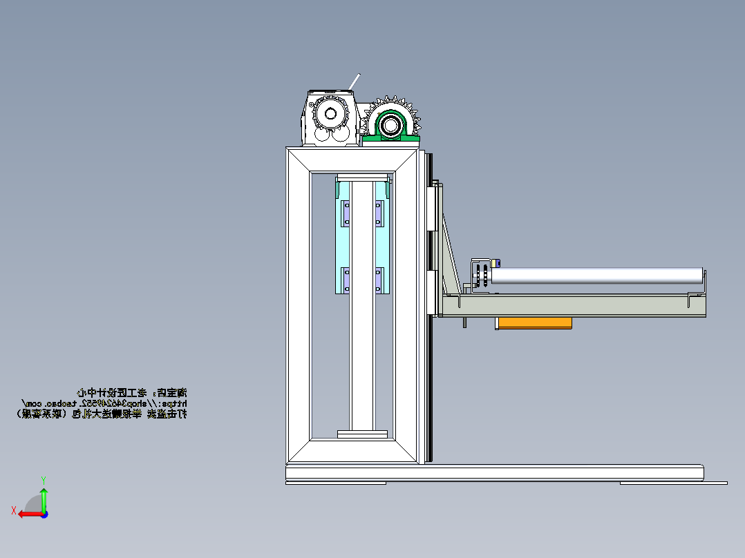 A17_顶升移栽升降机SW2018后视图