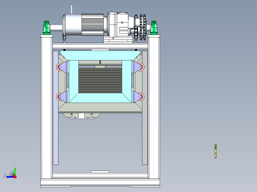 A17_顶升移栽升降机SW2018右视图