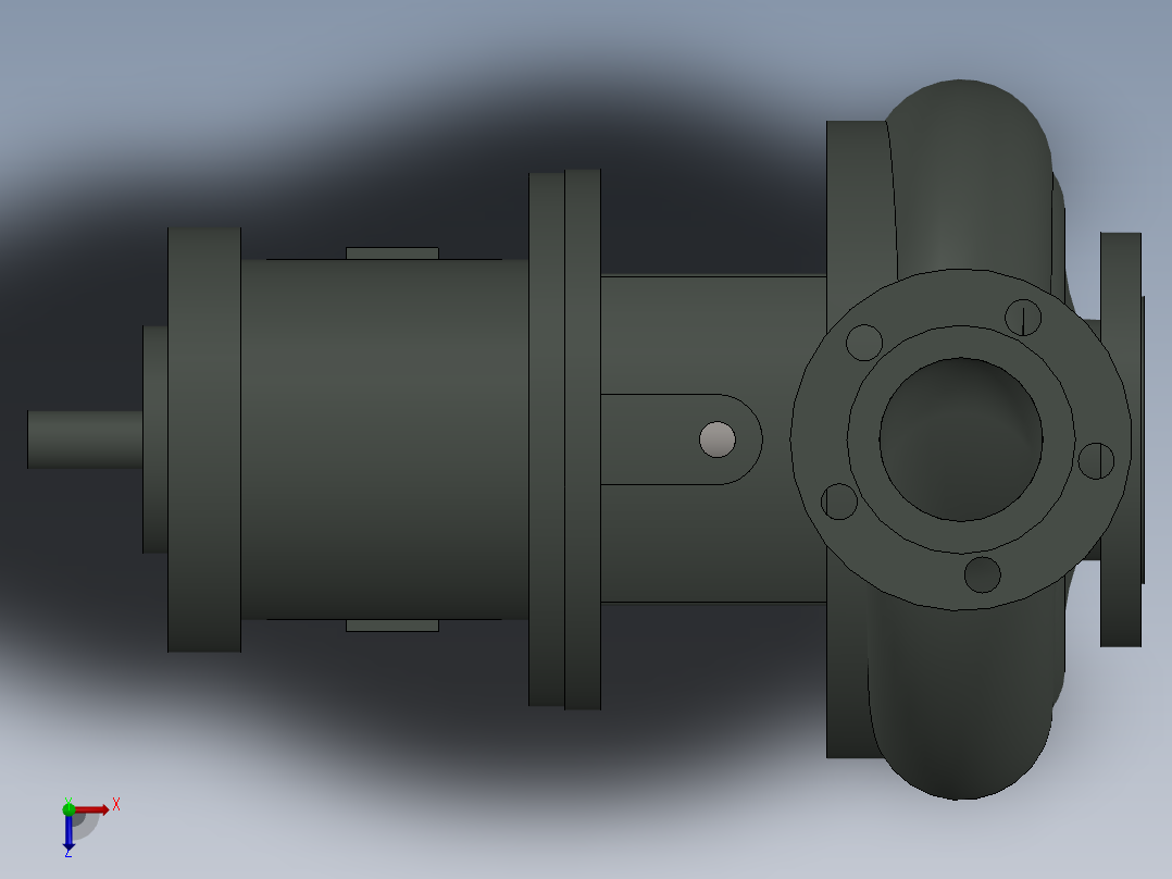 离心泵(2)俯视图