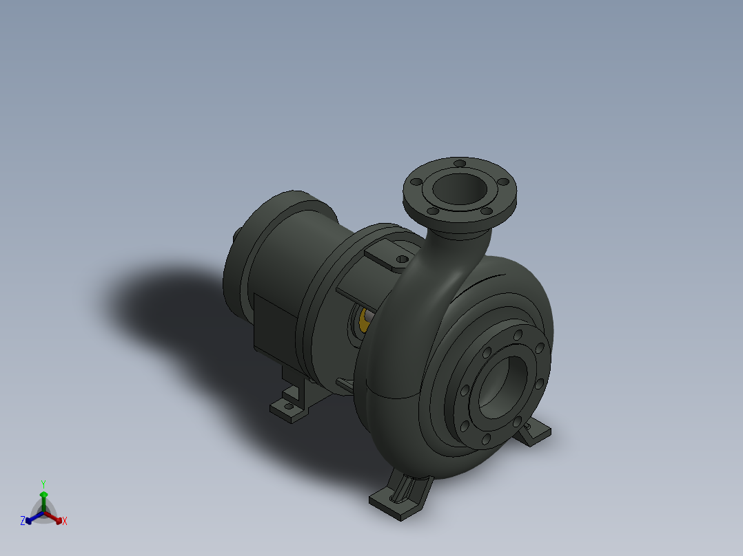 离心泵(2)正等轴测图