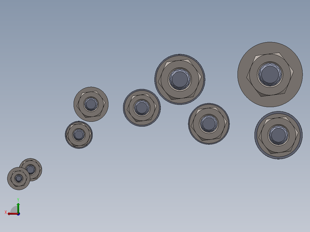 高强度扭断控制结构螺栓后视图