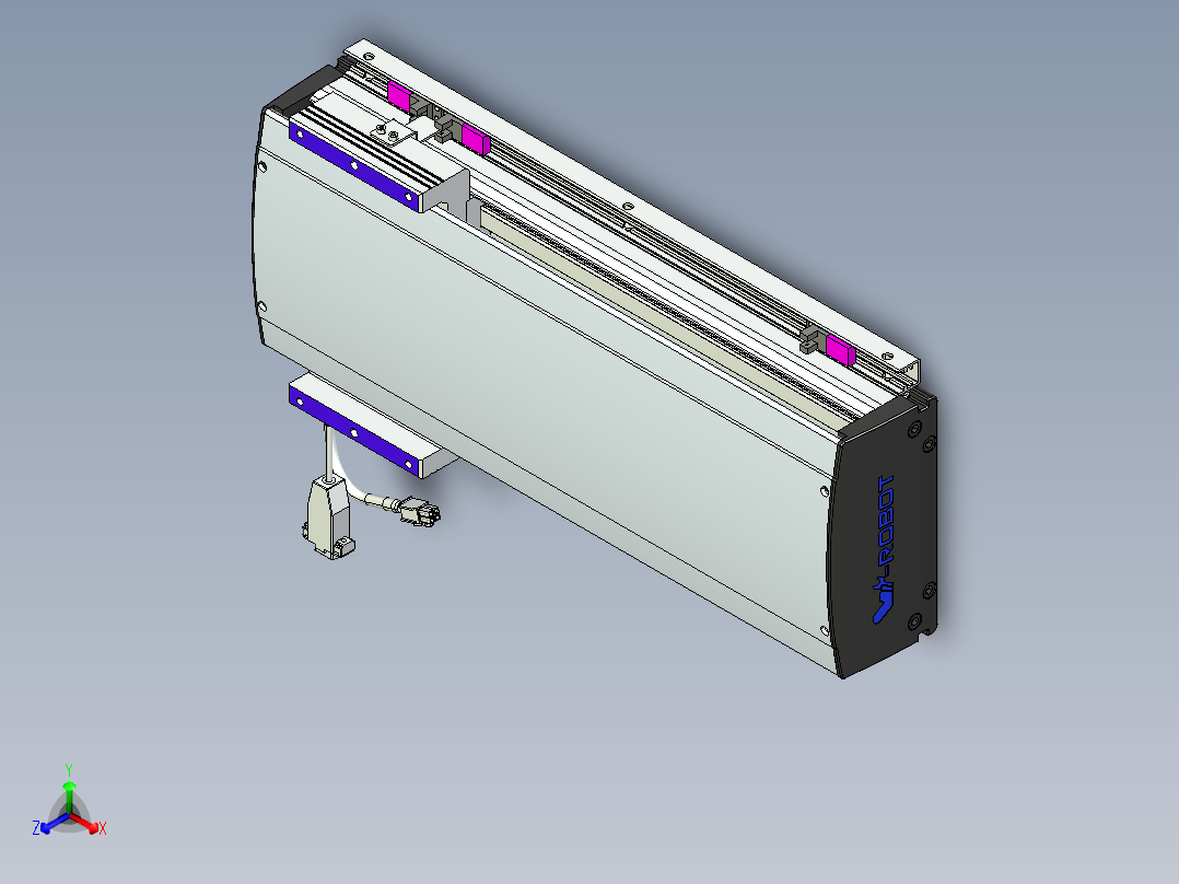 威洛博VL系列直线电机模组-VL17E1-S300正等轴测图