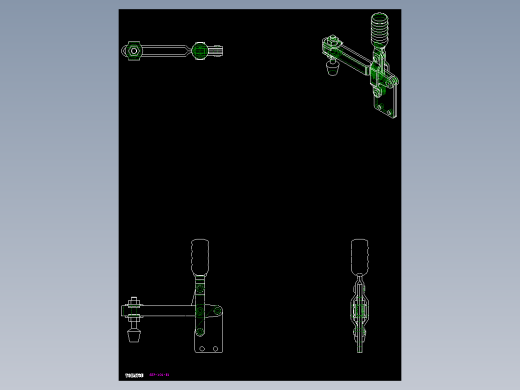 垂直式夾鉗SSP(J)-2D多系列多零件图纸模型