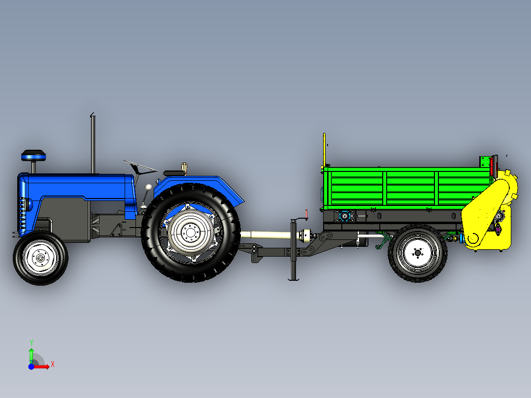 有机肥撒布机前视图
