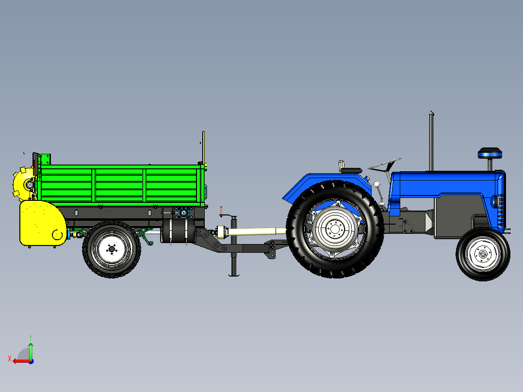 有机肥撒布机后视图