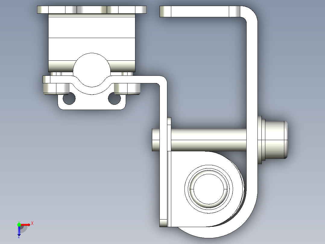 基恩士SL-JB119_back-mount_kc图纸模型俯视图