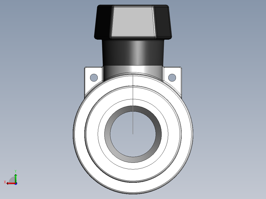 PVC管件-2in_PVC BALL VALVE后视图