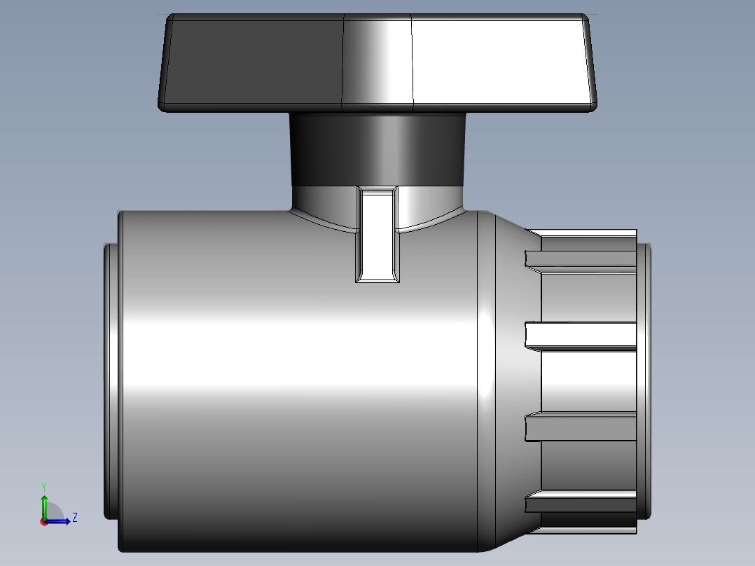 PVC管件-2in_PVC BALL VALVE左视图