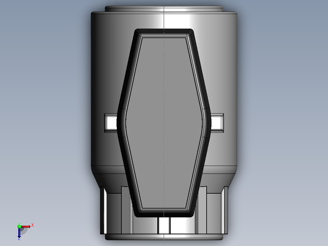 PVC管件-2in_PVC BALL VALVE俯视图