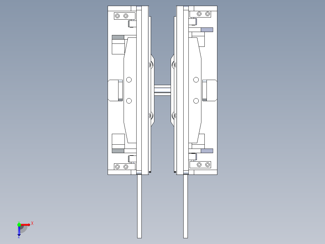 装箱机 集盒机构俯视图