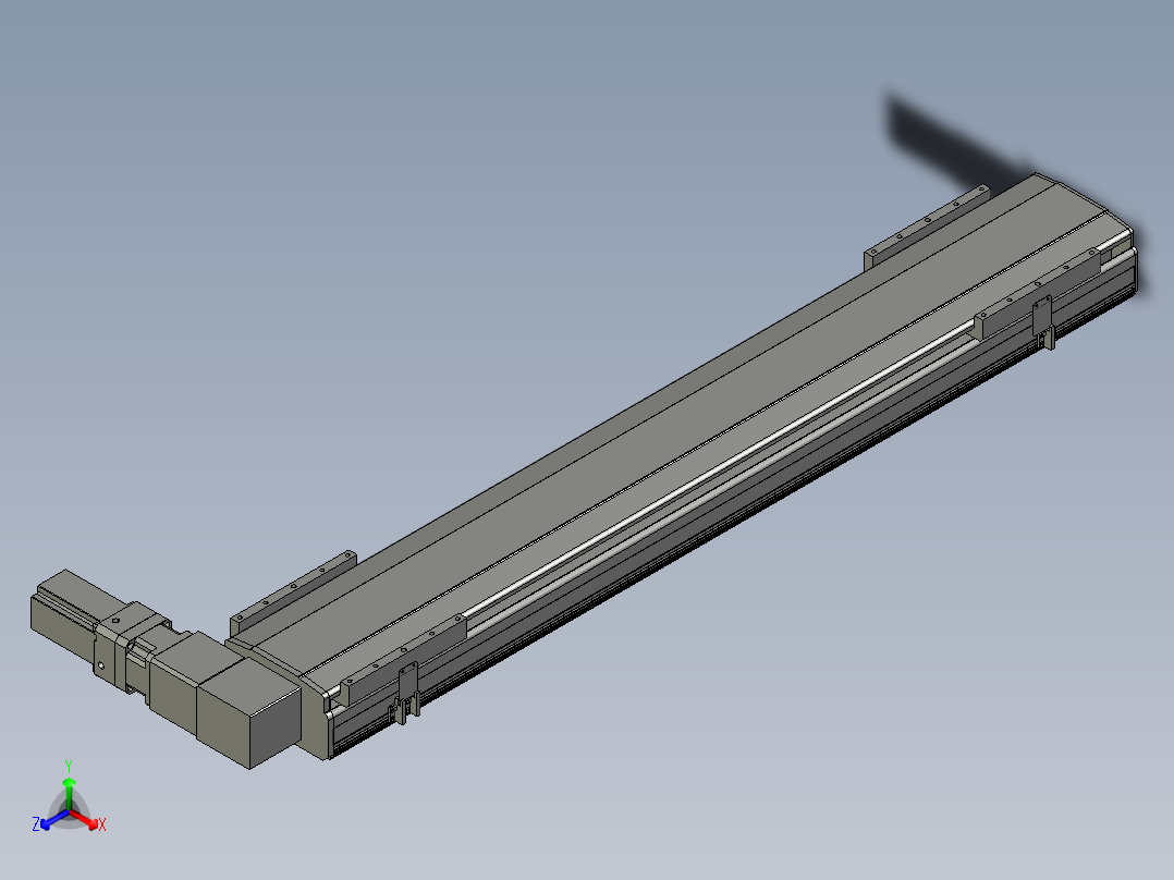 直线模组LHB21-L40-S1200-R(B)设计图纸主视图