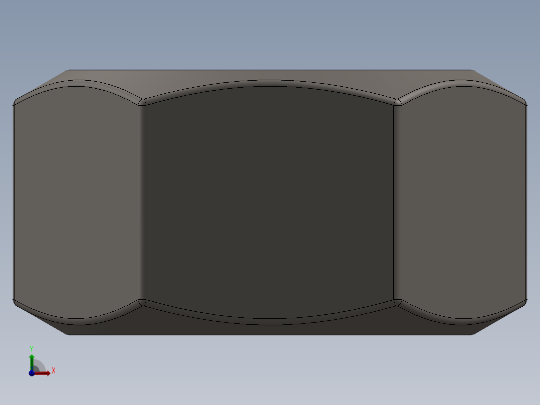 紧固件-Raw Steel Nut 0.6250前视图