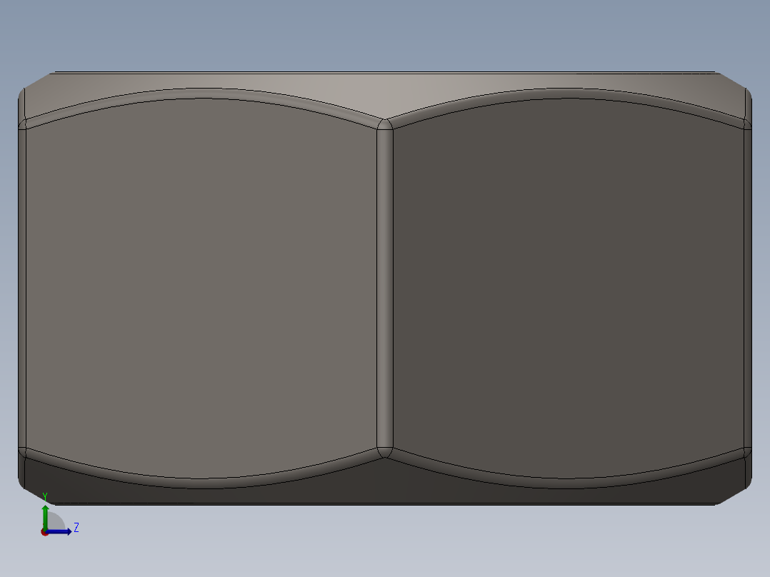 紧固件-Raw Steel Nut 0.6250左视图